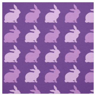 Purple Lavender Bunny Rabbit Fabric