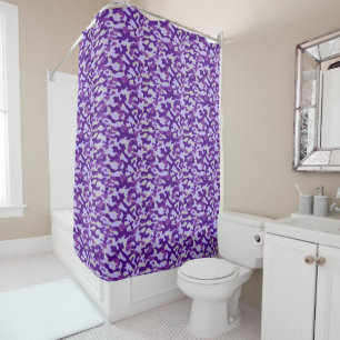 Purple Lavender Camouflage Pattern  Shower Curtain