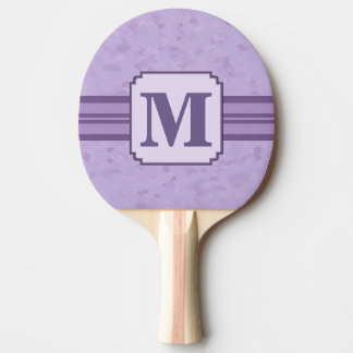 Purple Lavender Custom Striped Monogram Ping Pong Paddle
