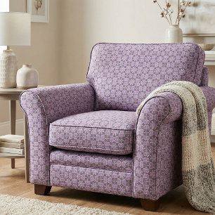 Purple Lavender Elegant Mosaic Geometric Pattern Fabric