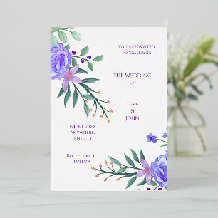 Purple Lavender Floral Botanical All-In-One Foil W
