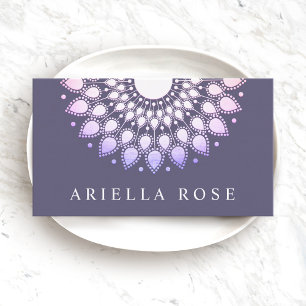 Purple Lavender Floral Lotus Business Card