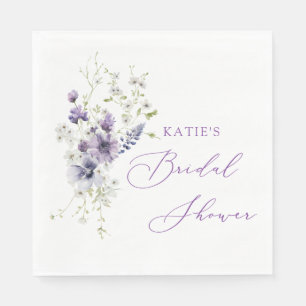 Purple + Lavender Floral Party Napkins