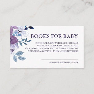 Purple Lavender Flower Book Request Enclosure Card