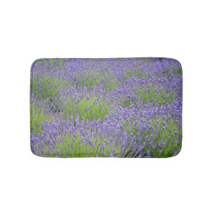 Purple lavender flowers bath mat