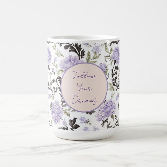 Purple Lavender Flowers   Coffee Mug (Center)