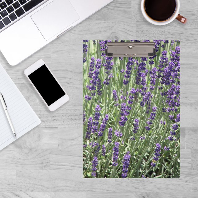 Purple Lavender Flowers Floral Clipboard (In Situ)