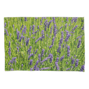 Purple lavender flowers meadow pillowcase