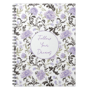 Purple Lavender Flowers Notebook