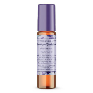 Purple Lavender Garden Perfume Roller Bottle label