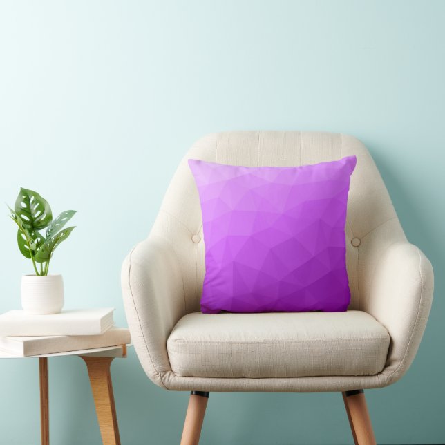Purple lavender gradient geometric mesh pattern cushion (Chair)
