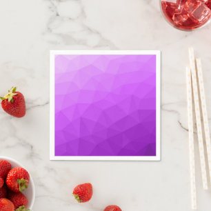 Purple lavender gradient geometric mesh pattern napkin