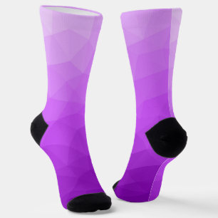 Purple lavender gradient geometric mesh pattern socks