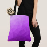Purple lavender gradient geometric mesh pattern tote bag<br><div class="desc">Triangle geometric mesh with light to dark pinkish purple lavender ombre gradient.</div>