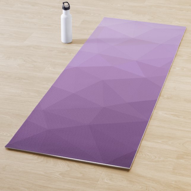 Purple lavender Gradient Geometric Mesh Pattern Yoga Mat (In Situ)