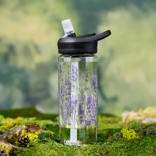 Purple Lavender Herb Floral Water Bottle