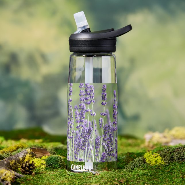 Purple Lavender Herb Floral Water Bottle (Outdoor)
