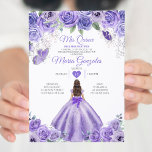 Purple Lavender Mis Quince 15 Anos Silver Crown Invitation<br><div class="desc">Quinceañera Purple Lavender Silver Crown Invitation
Mis Quince 15 Anos,  16th Birthday, </div>