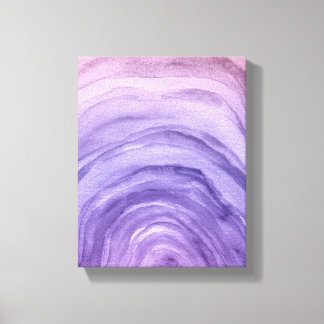 Purple Lavender Ombre Rainbow Abstract Watercolor Canvas Print
