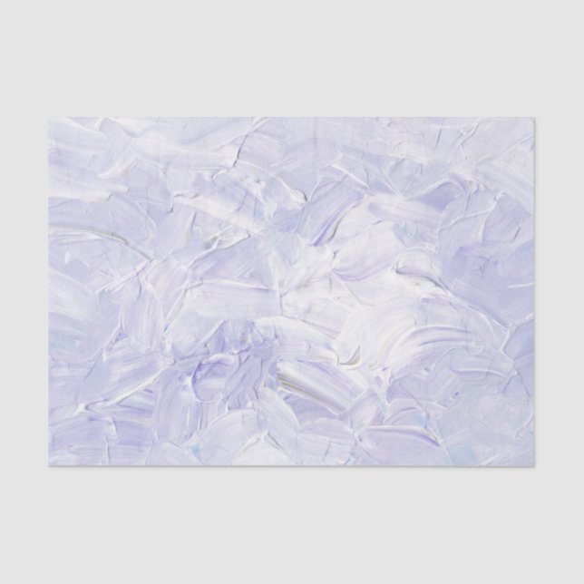 Purple Lavender Paint Brush Strokes Pattern Tissue Paper (Front)