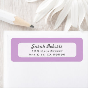 Purple Lavender Return Address Labels