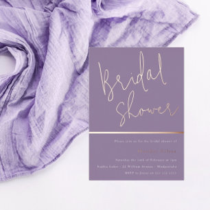 Purple Lavender & Rose Gold Bridal Shower