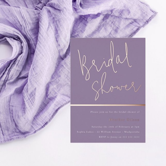 Purple Lavender & Rose Gold Bridal Shower (Creator Uploaded)