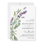Purple Lavender Rustic Floral Watercolor Wedding