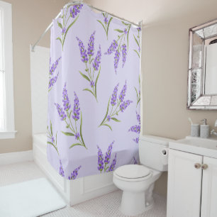 Purple Lavender  Shower Curtain