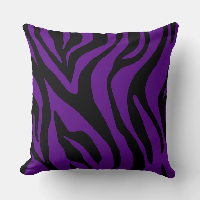 Purple/ Lavender Tiger Decorative  Pillow (Front)