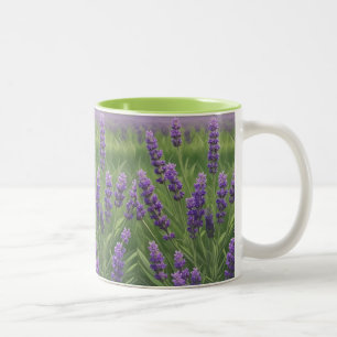 purple lavender Two-Tone coffee mug