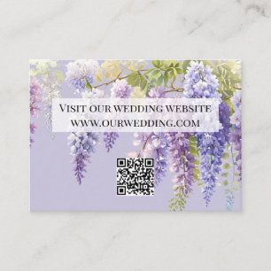 Purple lavender watercolor floral wisteria wedding enclosure card