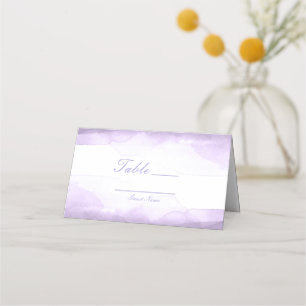 Purple Lavender Watercolor Table Number Seating Place Card
