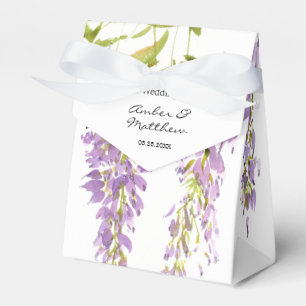 Purple Lavender Wisteria Wedding Favour Box