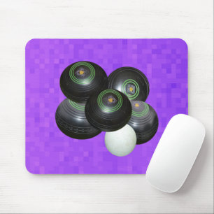 Purple Lawn Bowls, Mousepad