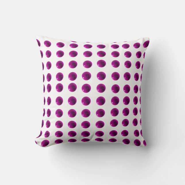 Purple Lawn Bowls Pattern, Cushion (Front)