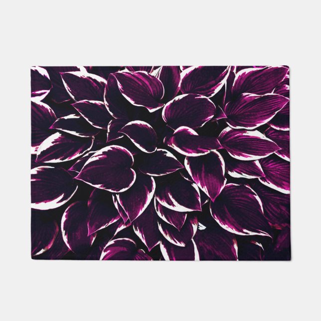 Purple Leaf Hosta Doormat (Front)