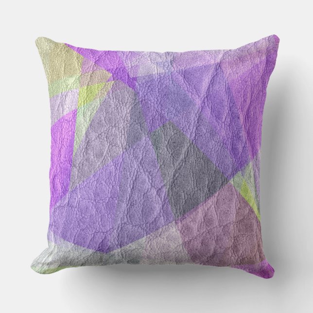Purple Leather Cushion (Front)