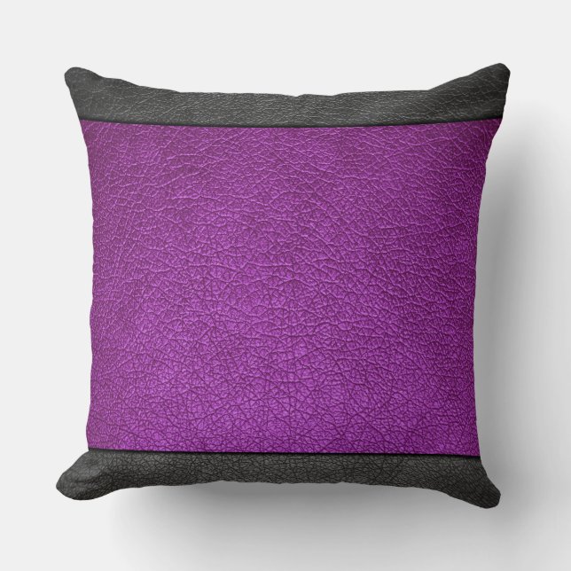Purple Leather Cushion (Front)
