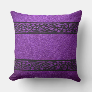 Purple Leather Cushion