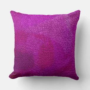 Purple Leather Look Cushion