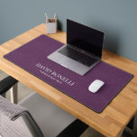 Purple Leather Masculine Personalised Elegant NAME Desk Mat<br><div class="desc">The design features a digital graphic image to simulate a leather texture and this template can be customised to meet all professional occupations. This elegant and sophisticated purple faux leather notebook is a perfect office gift for coworkers. Perfect for professional look desk or office for any profession. PLEASE NOTE: LEATHER...</div>