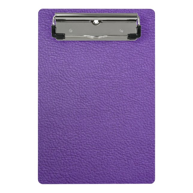 Purple leather  mini clipboard (Front)
