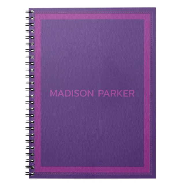 Purple Leather Notebook (Front)