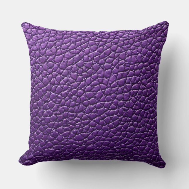 Purple leather pattern cushion (Front)