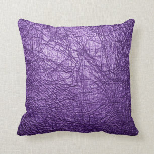 purple leather texture pillow