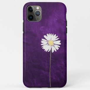 purple leather with daisy Case-Mate iPhone case