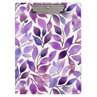 Purple Leaves Clipboard