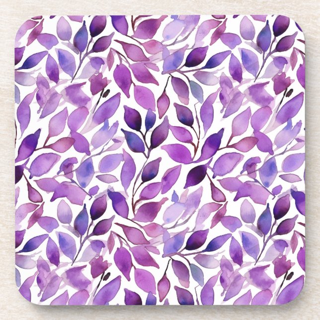 Purple Leaves Coaster (Front)