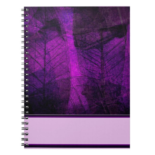 purple leaves notebook (Front)